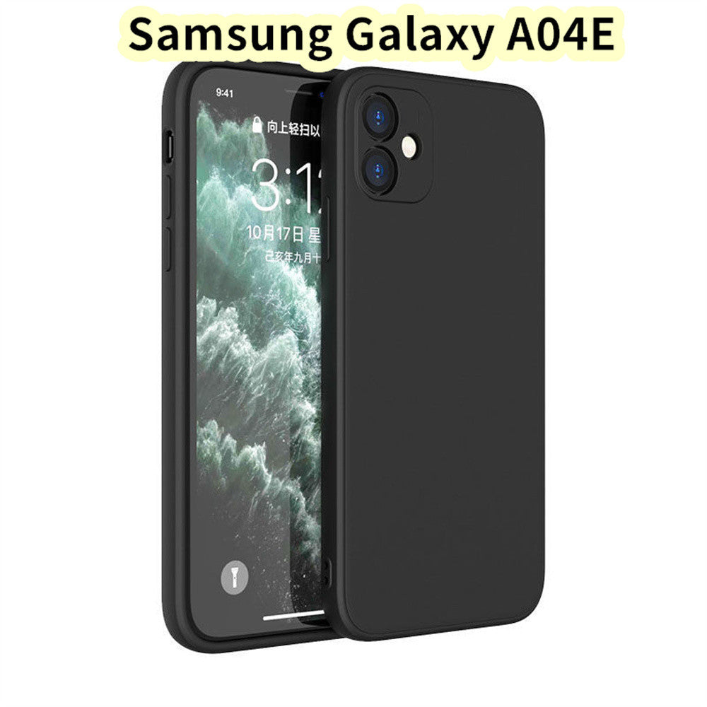 For Samsung Galaxy A04E Cover Drop and wear resistant Silicone Full Case Classic Simple Solid Color Phone Case Cover