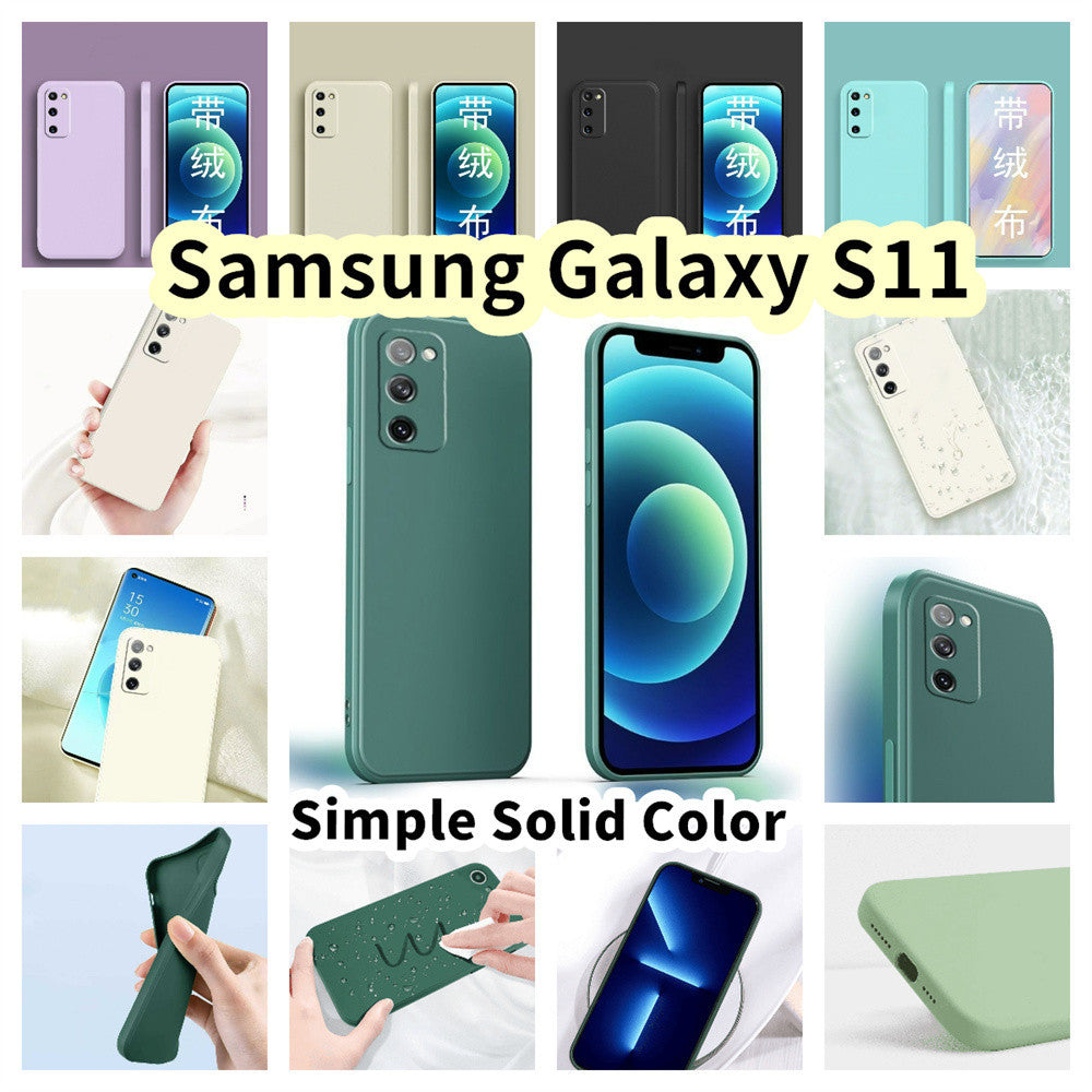 For Samsung Galaxy S11 Cover Drop and wear resistant Silicone Full Case Classic Simple Solid Color Phone Case Cover