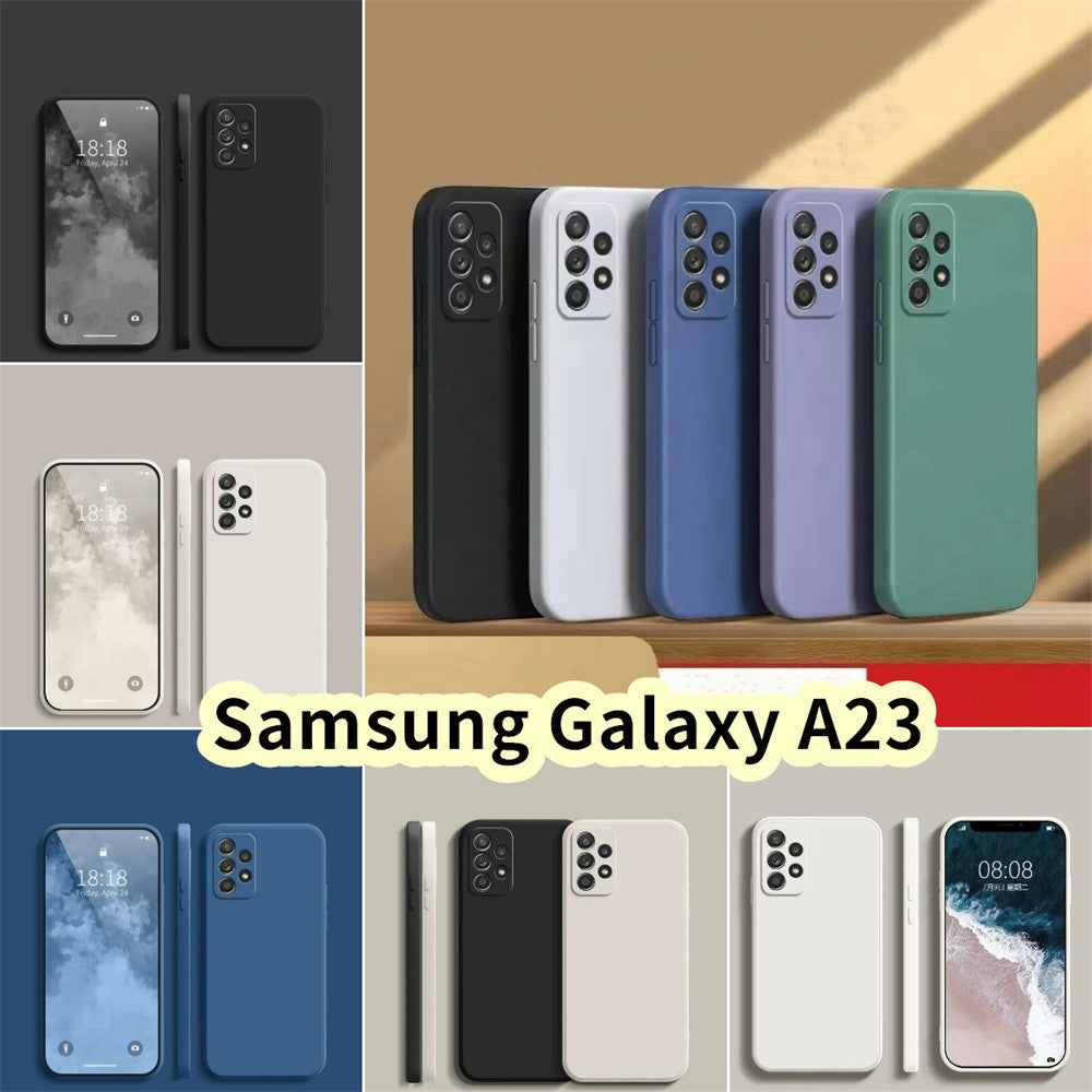 For Samsung Galaxy A23 Cover Drop and wear resistant Silicone Full Case Classic Simple Solid Color Phone Case Cover
