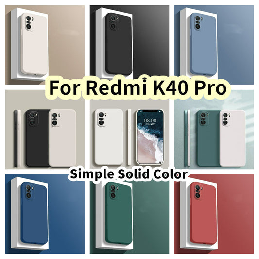 For Redmi K40 Pro Cover Drop and wear resistant Silicone Full Case Classic Simple Solid Color Phone Case Cover