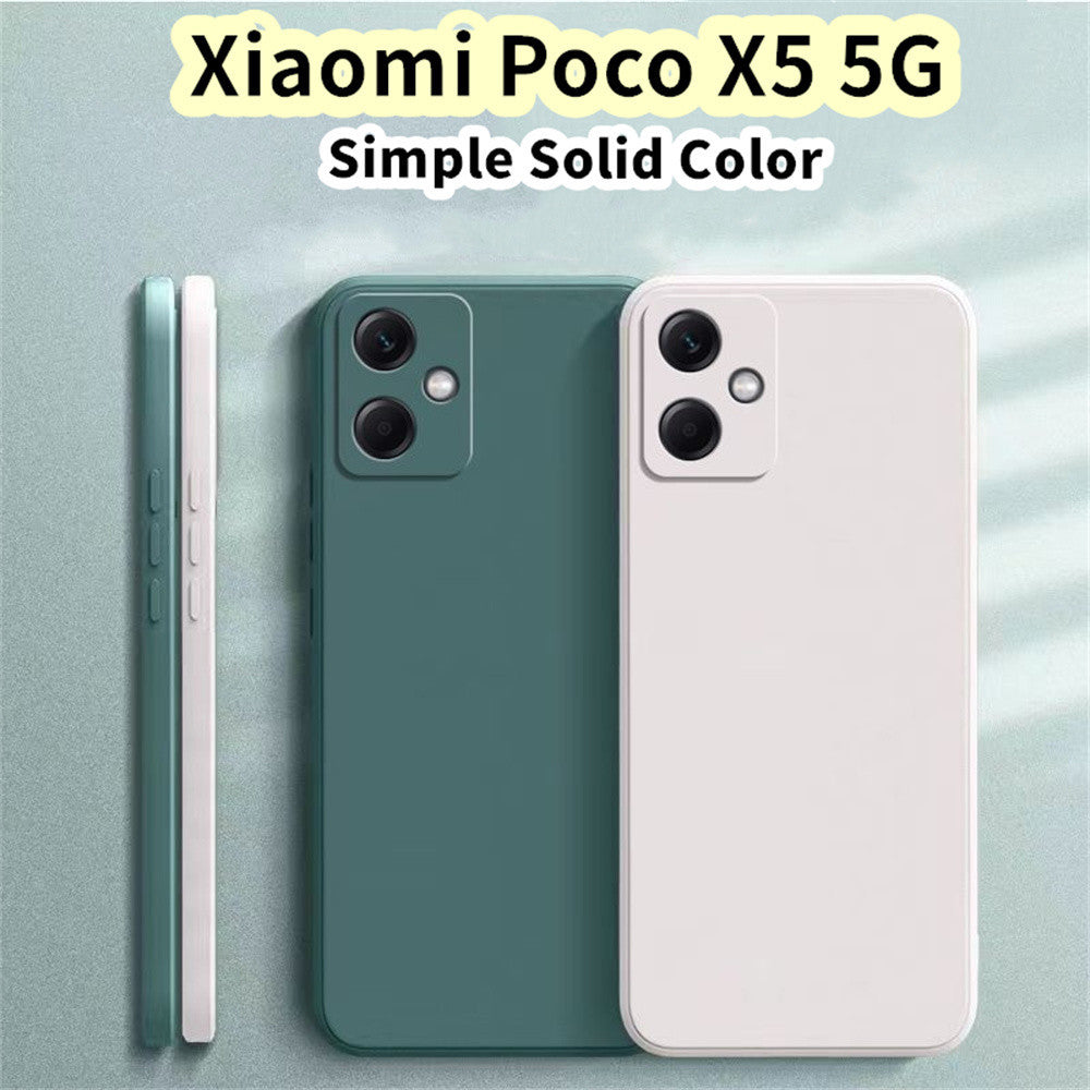 For Xiaomi Poco X5 5G Cover Drop and wear resistant Silicone Full Case Classic Simple Solid Color Phone Case Cover