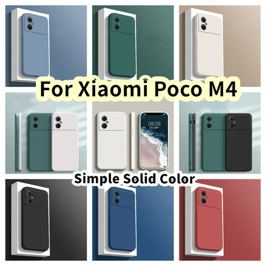 For Xiaomi Poco M4 Cover Drop and wear resistant Silicone Full Case Classic Simple Solid Color Phone Case Cover