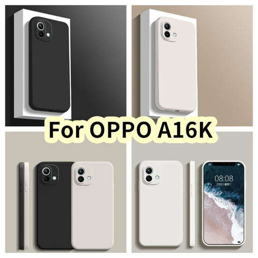 For OPPO A16K Cover Drop and wear resistant Silicone Full Case Classic Simple Solid Color Phone Case Cover