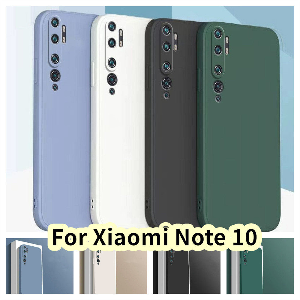 For Xiaomi Note 10 Cover Drop and wear resistant Silicone Full Case Classic Simple Solid Color Phone Case Cover