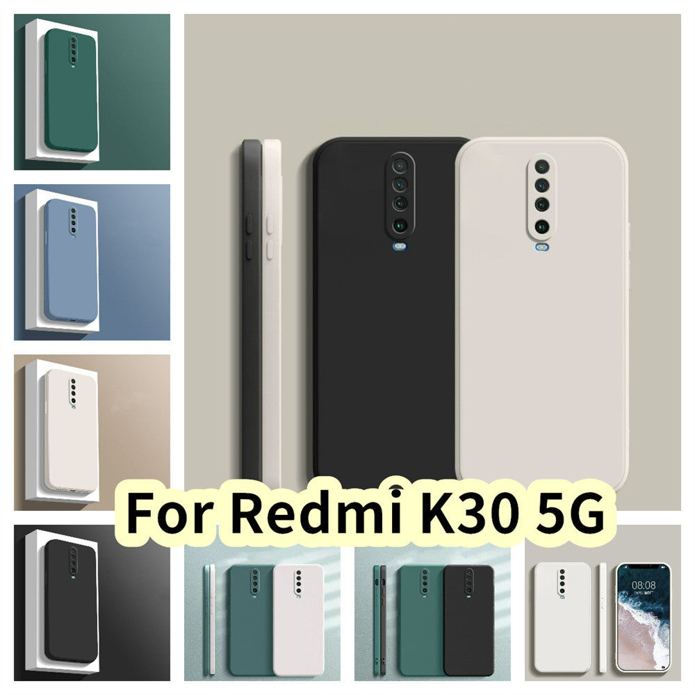 For Redmi K30 5G Cover Drop and wear resistant Silicone Full Case Classic Simple Solid Color Phone Case Cover