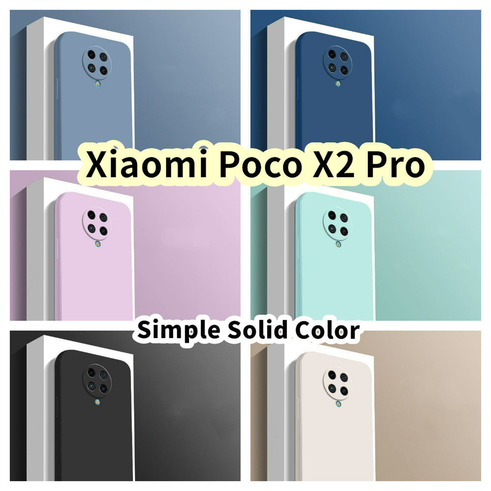 For Xiaomi Poco X2 Pro Cover Drop and wear resistant Silicone Full Case Classic Simple Solid Color Phone Case Cover