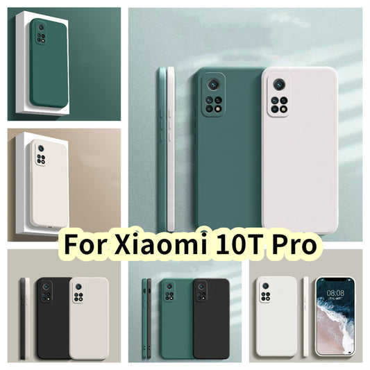 For Xiaomi 10T Pro Cover Drop and wear resistant Silicone Full Case Classic Simple Solid Color Phone Case Cover