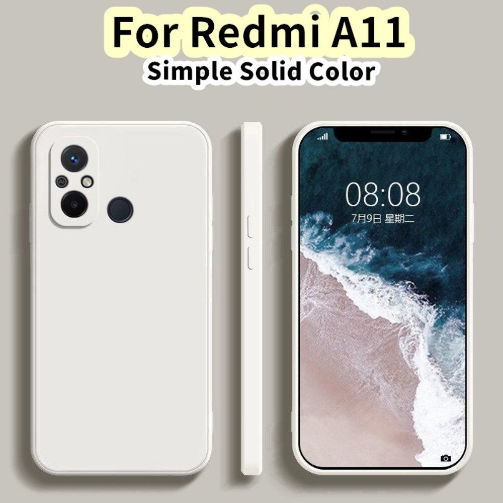 For Redmi A11 Cover Drop and wear resistant Silicone Full Case Classic Simple Solid Color Phone Case Cover