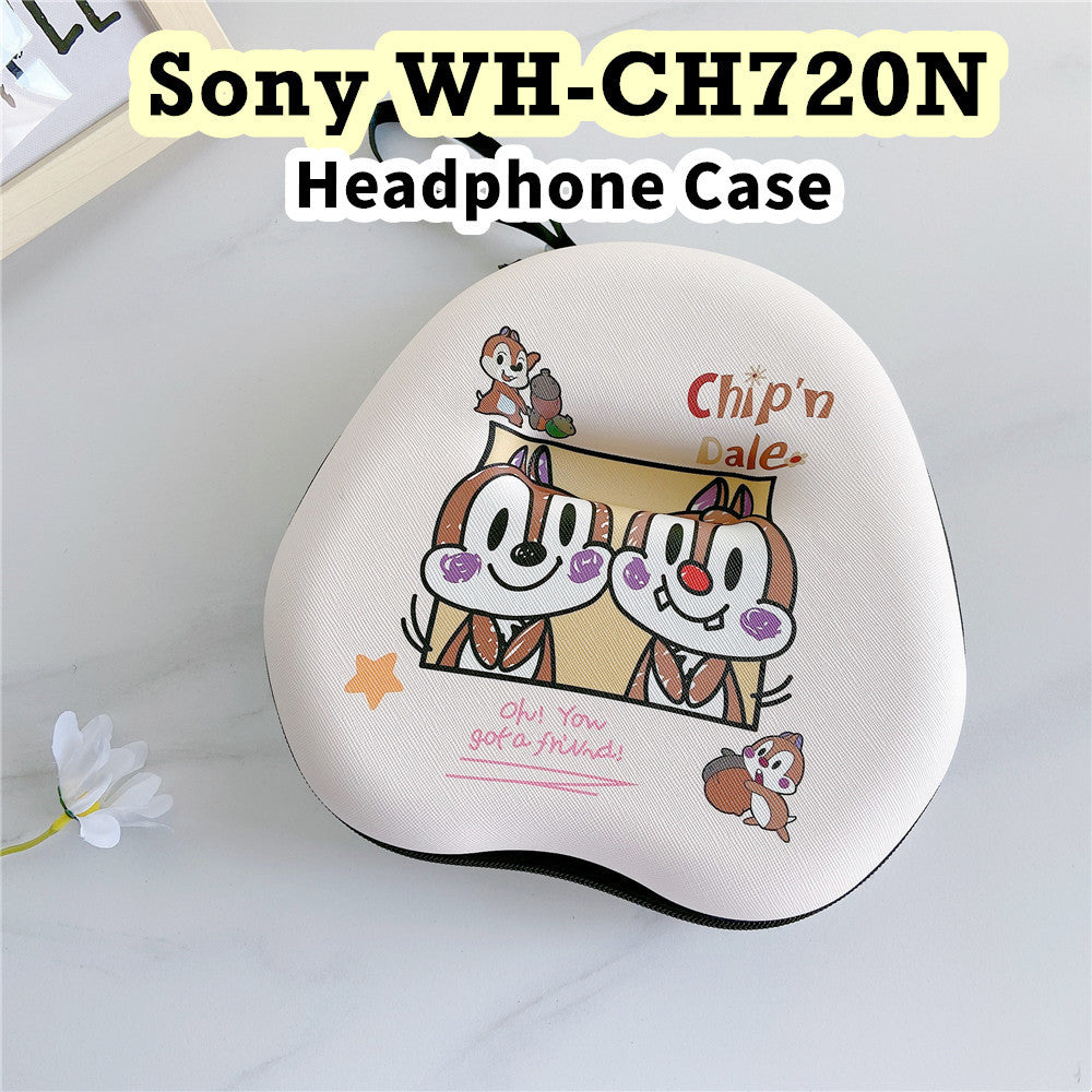 For Sony WH-CH720N Headphone Case Cartoon Creative Patterns Headset Earpads Storage Bag Casing Box