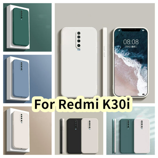 For Redmi K30i Cover Drop and wear resistant Silicone Full Case Classic Simple Solid Color Phone Case Cover