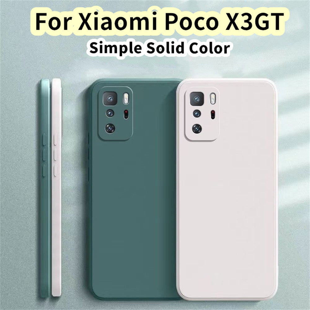 For Xiaomi Poco X3GT Cover Drop and wear resistant Silicone Full Case Classic Simple Solid Color Phone Case Cover