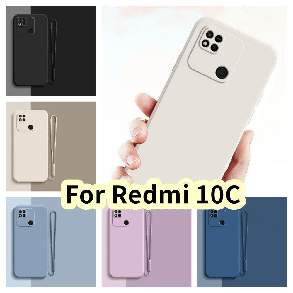 For Redmi 10C Cover Drop and wear resistant Silicone Full Case Classic Simple Solid Color Phone Case Cover