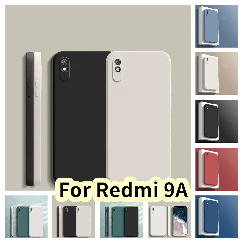 For Redmi 9A Cover Drop and wear resistant Silicone Full Case Classic Simple Solid Color Phone Case Cover