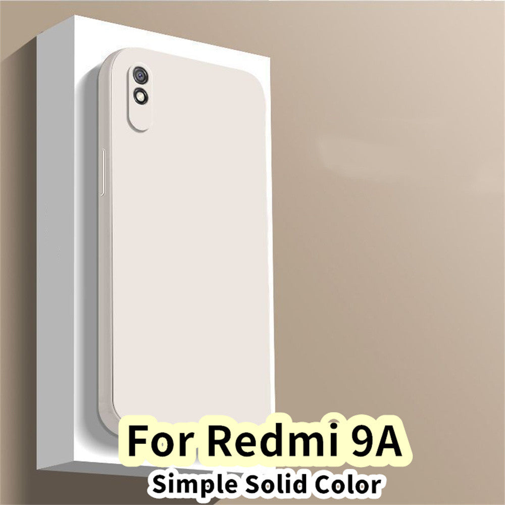 For Redmi 9A Cover Drop and wear resistant Silicone Full Case Classic Simple Solid Color Phone Case Cover
