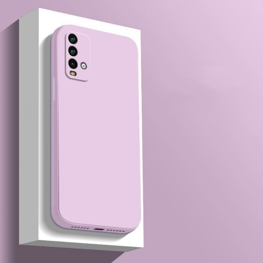 For Redmi Note 9 4G Cover Drop and wear resistant Silicone Full Case Classic Simple Solid Color Phone Case Cover