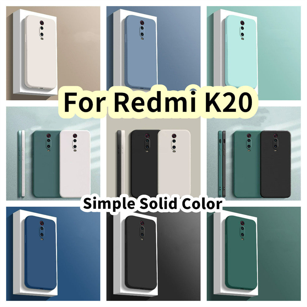 For Redmi K20 Cover Drop and wear resistant Silicone Full Case Classic Simple Solid Color Phone Case Cover