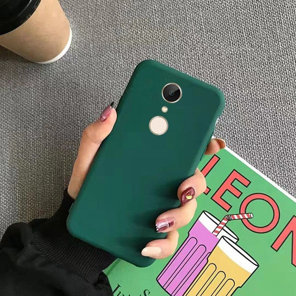 For Redmi 5 Plus Cover Drop and wear resistant Silicone Full Case Classic Simple Solid Color Phone Case Cover