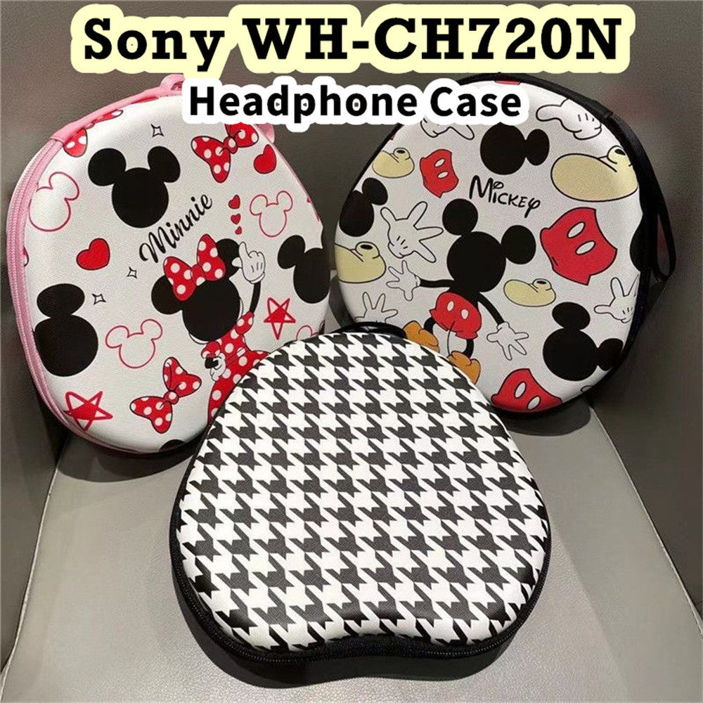 For Sony WH-CH720N Headphone Case Cartoon Creative Patterns Headset Earpads Storage Bag Casing Box