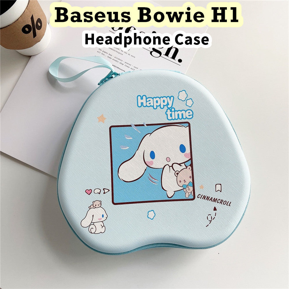 For Baseus Bowie H1 Headphone Case Cartoon Creative Patterns Headset Earpads Storage Bag Casing Box