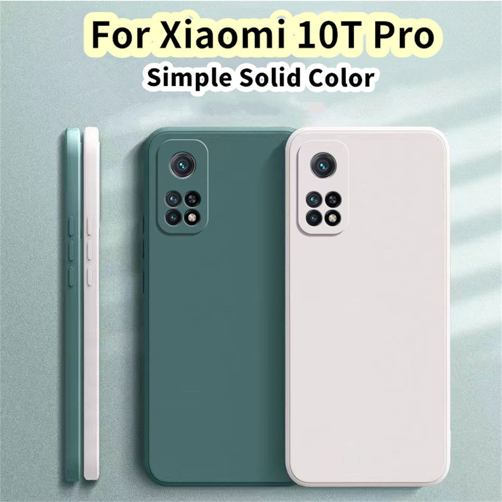 For Xiaomi 10T Pro Cover Drop and wear resistant Silicone Full Case Classic Simple Solid Color Phone Case Cover