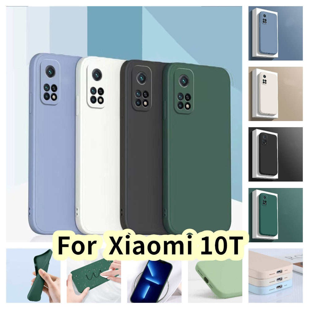 For Xiaomi 10T Cover Drop and wear resistant Silicone Full Case Classic Simple Solid Color Phone Case Cover