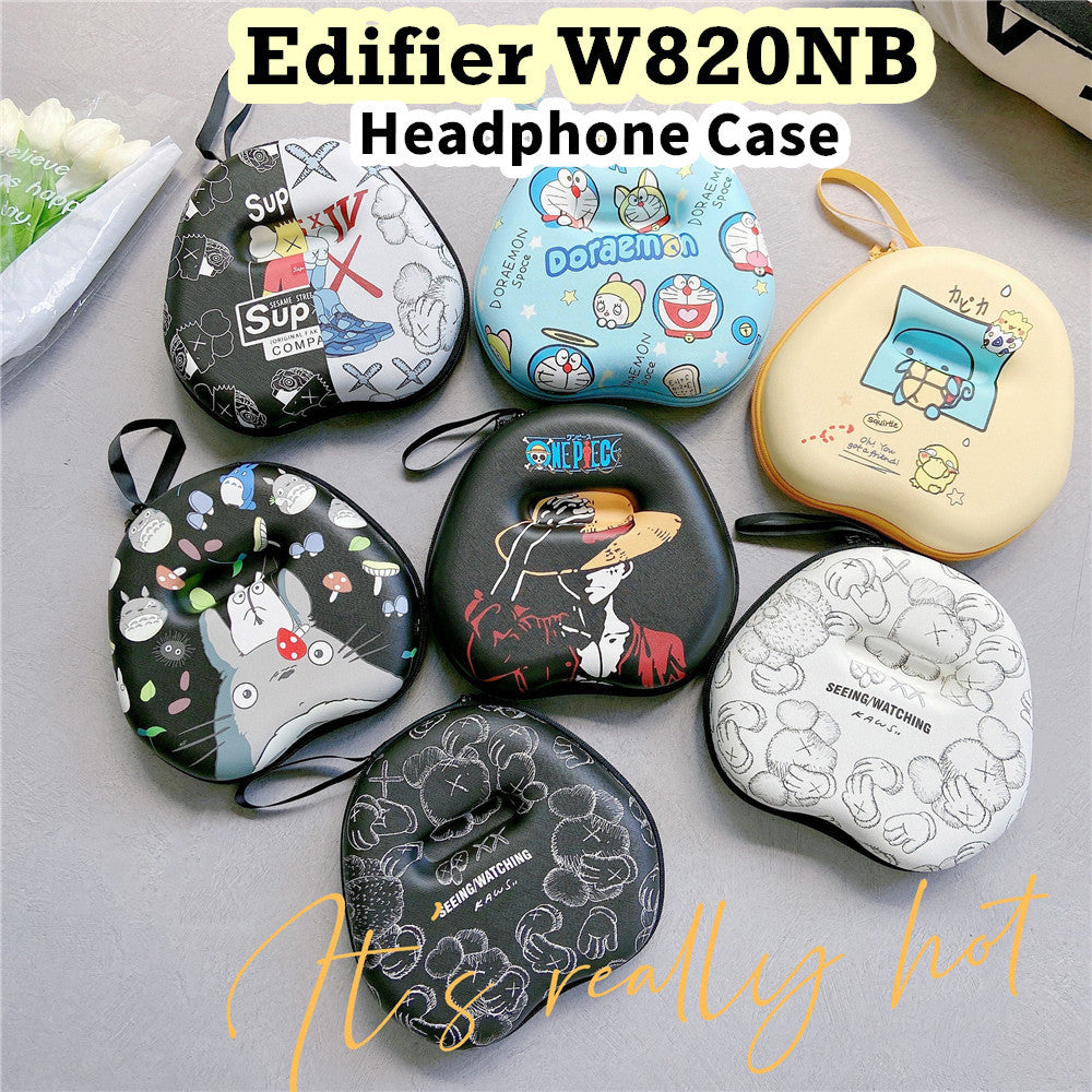 For Edifier W820NB Headphone Case Cartoon Creative Patterns Headset Earpads Storage Bag Casing Box