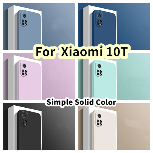 For Xiaomi 10T Cover Drop and wear resistant Silicone Full Case Classic Simple Solid Color Phone Case Cover