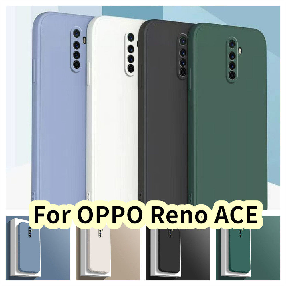 For OPPO Reno ACE Cover Drop and wear resistant Silicone Full Case Classic Simple Solid Color Phone Case Cover