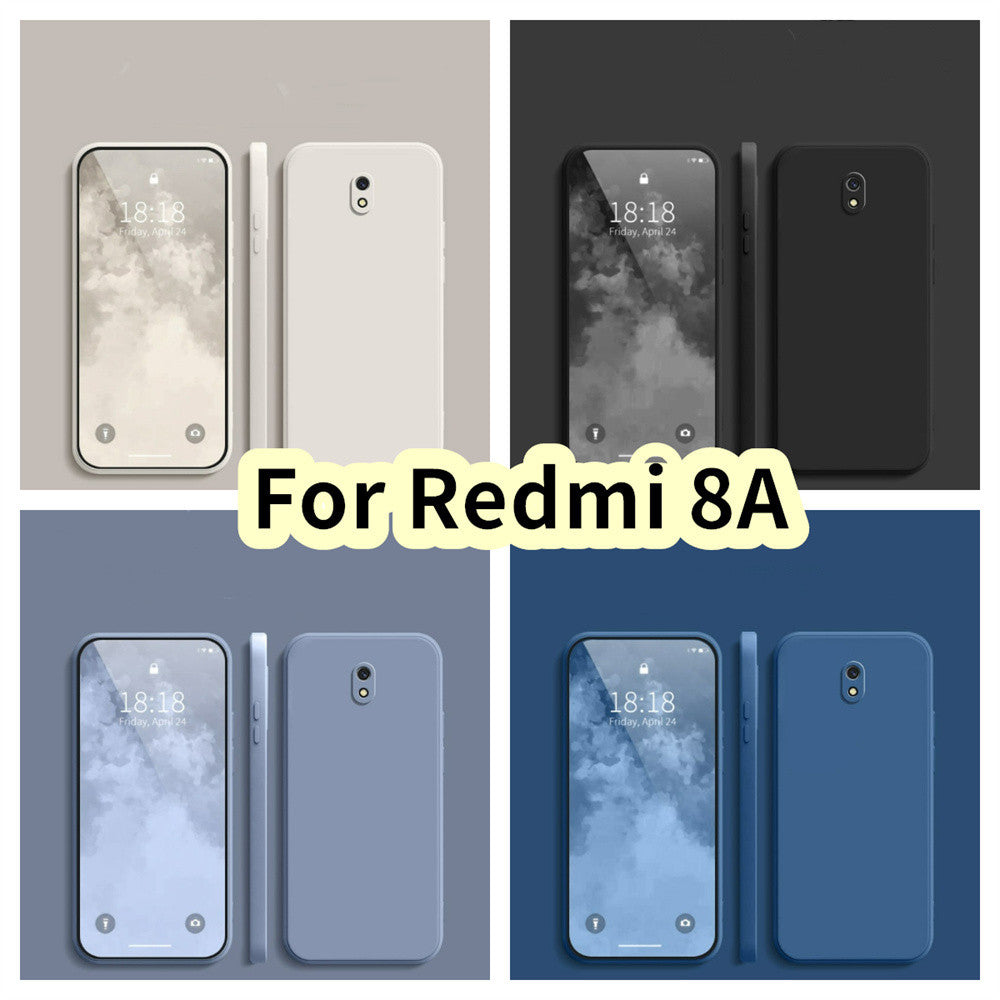 For Redmi 8A Cover Drop and wear resistant Silicone Full Case Classic Simple Solid Color Phone Case Cover