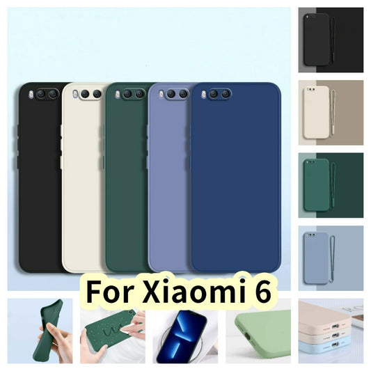 For Xiaomi 6 Cover Drop and wear resistant Silicone Full Case Classic Simple Solid Color Phone Case Cover