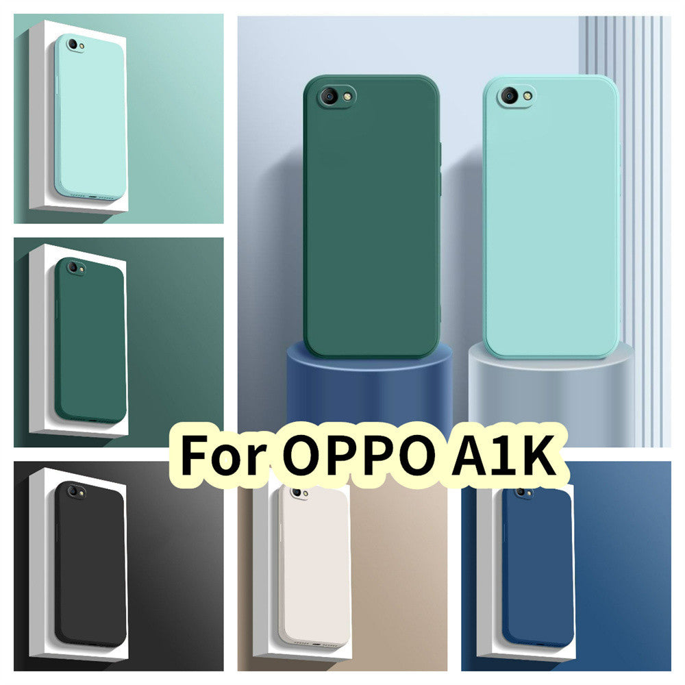 For OPPO A1K Cover Drop and wear resistant Silicone Full Case Classic Simple Solid Color Phone Case Cover