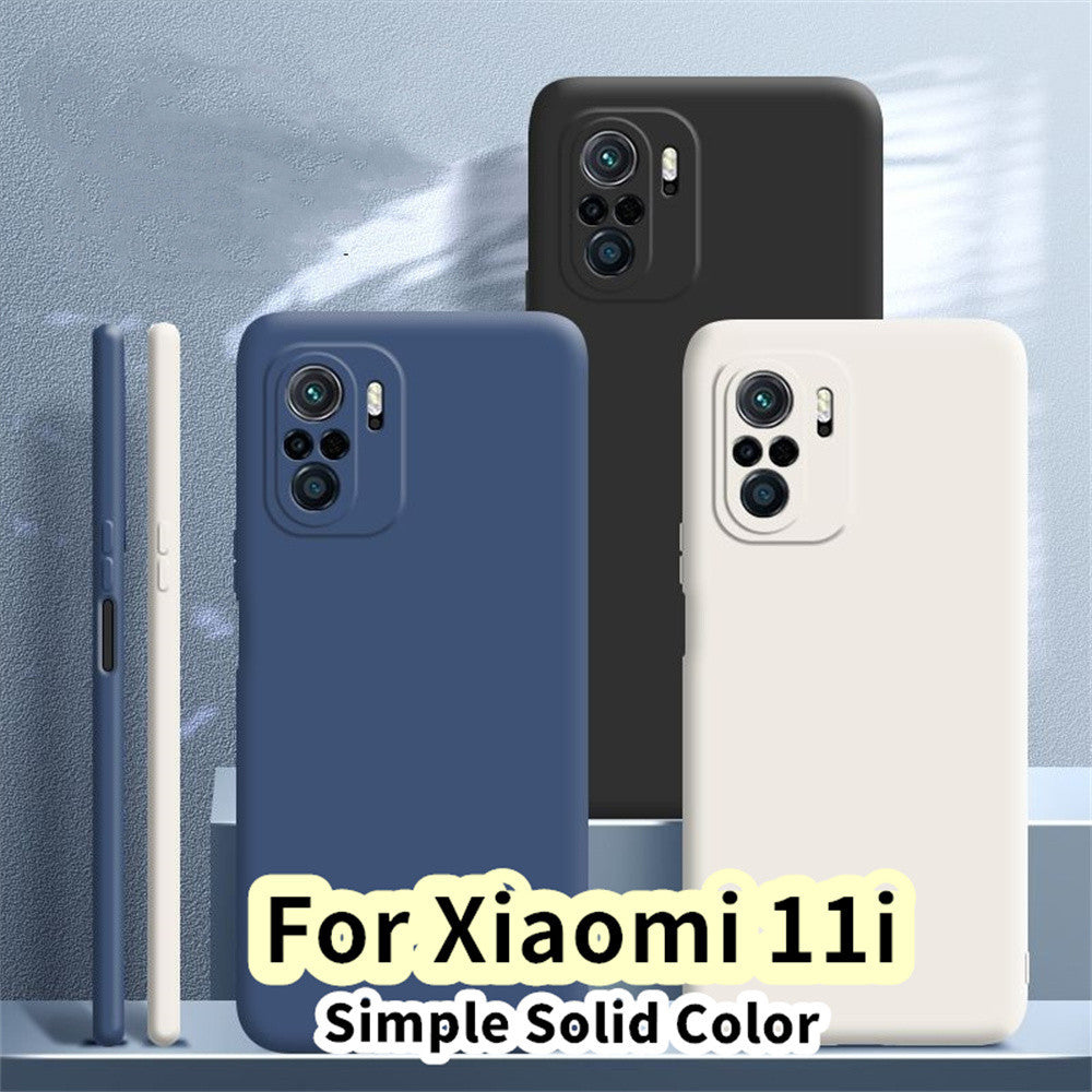 For Xiaomi 11i Cover Drop and wear resistant Silicone Full Case Classic Simple Solid Color Phone Case Cover