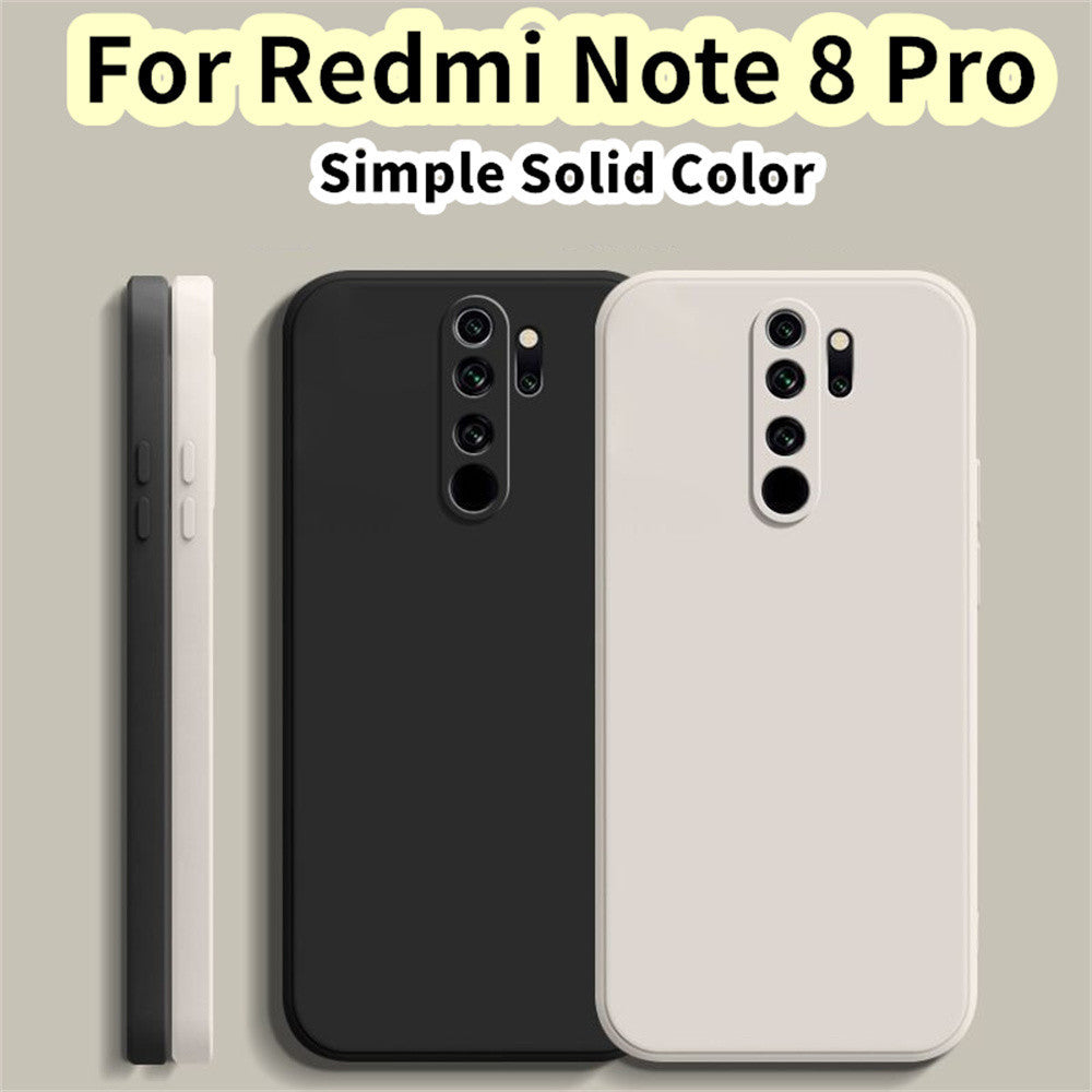 For Redmi Note 8 Pro Cover Drop and wear resistant Silicone Full Case Classic Simple Solid Color Phone Case Cover