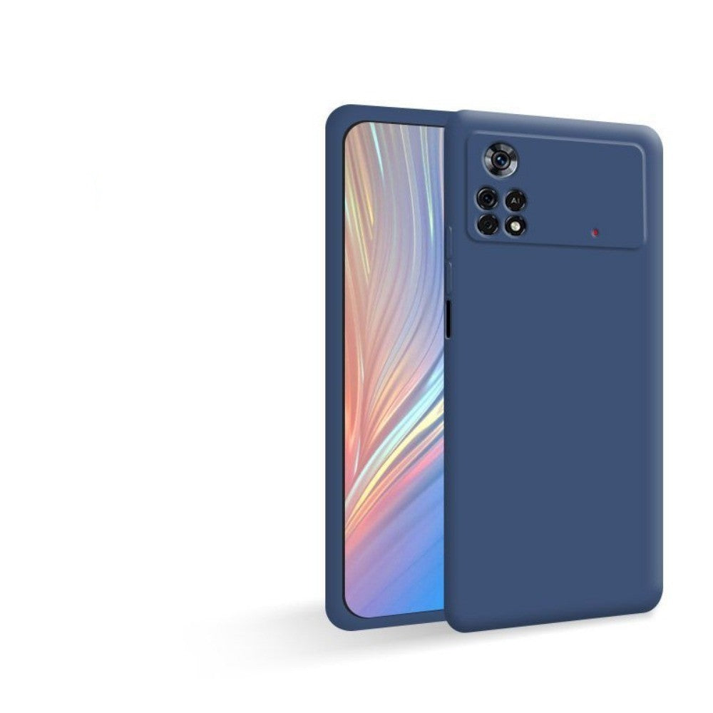 For Xiaomi Poco M4 Pro 4G Cover Drop and wear resistant Silicone Full Case Classic Simple Solid Color Phone Case Cover