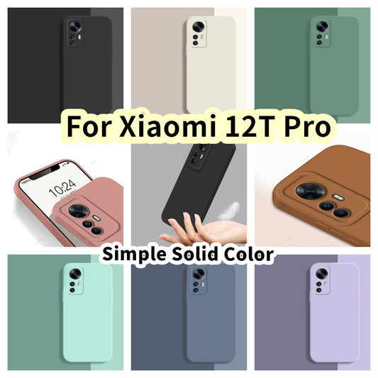 For Xiaomi 12T Pro Cover Drop and wear resistant Silicone Full Case Classic Simple Solid Color Phone Case Cover