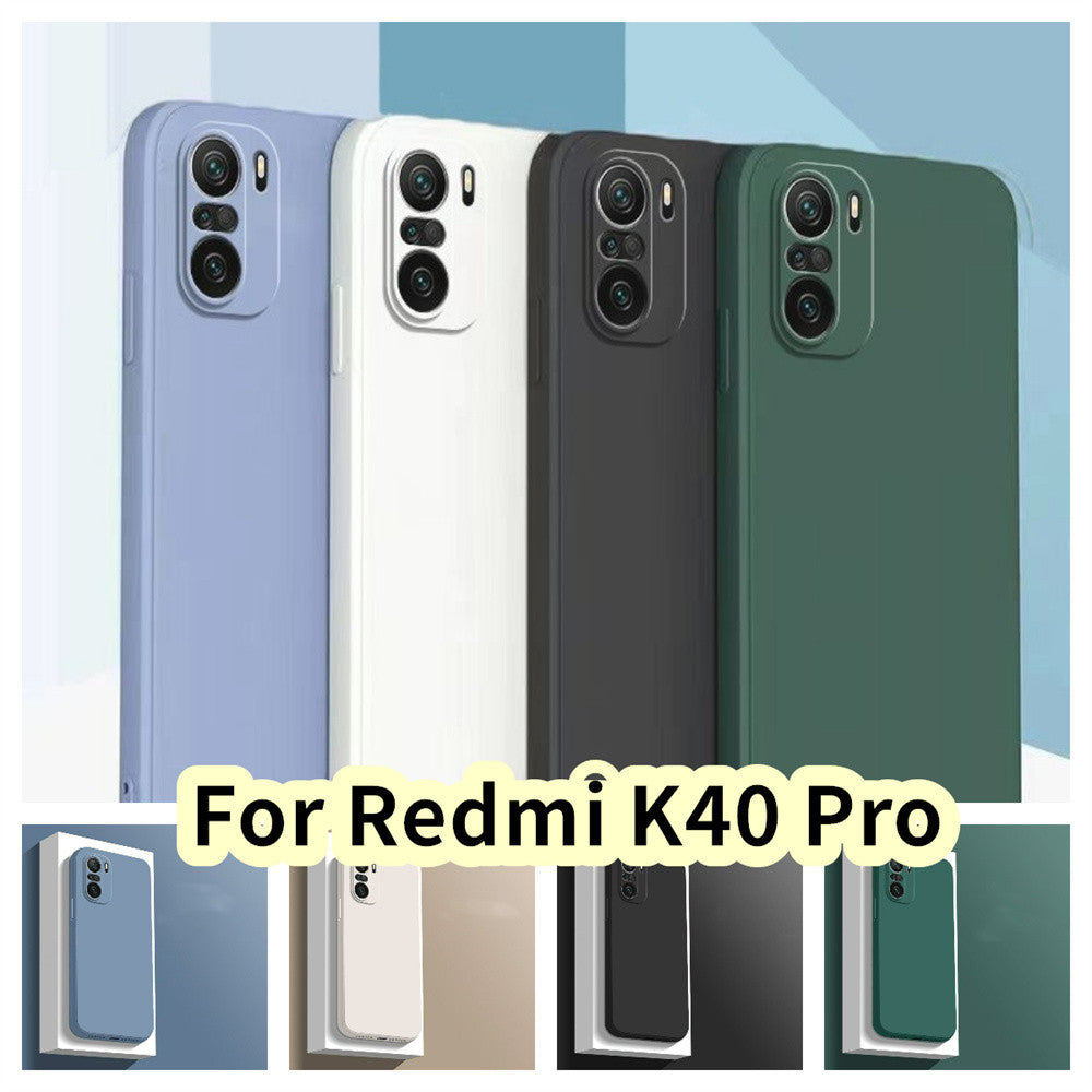 For Redmi K40 Pro Cover Drop and wear resistant Silicone Full Case Classic Simple Solid Color Phone Case Cover