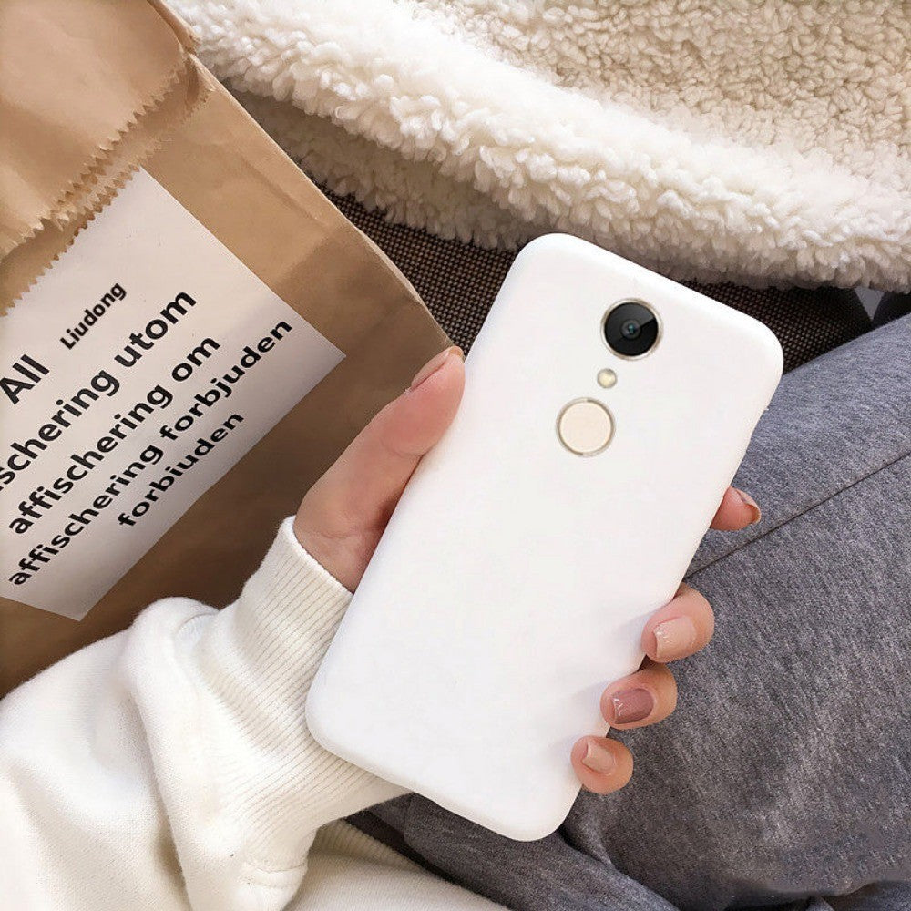 For Redmi 5 Plus Cover Drop and wear resistant Silicone Full Case Classic Simple Solid Color Phone Case Cover