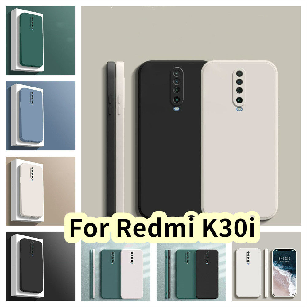 For Redmi K30i Cover Drop and wear resistant Silicone Full Case Classic Simple Solid Color Phone Case Cover