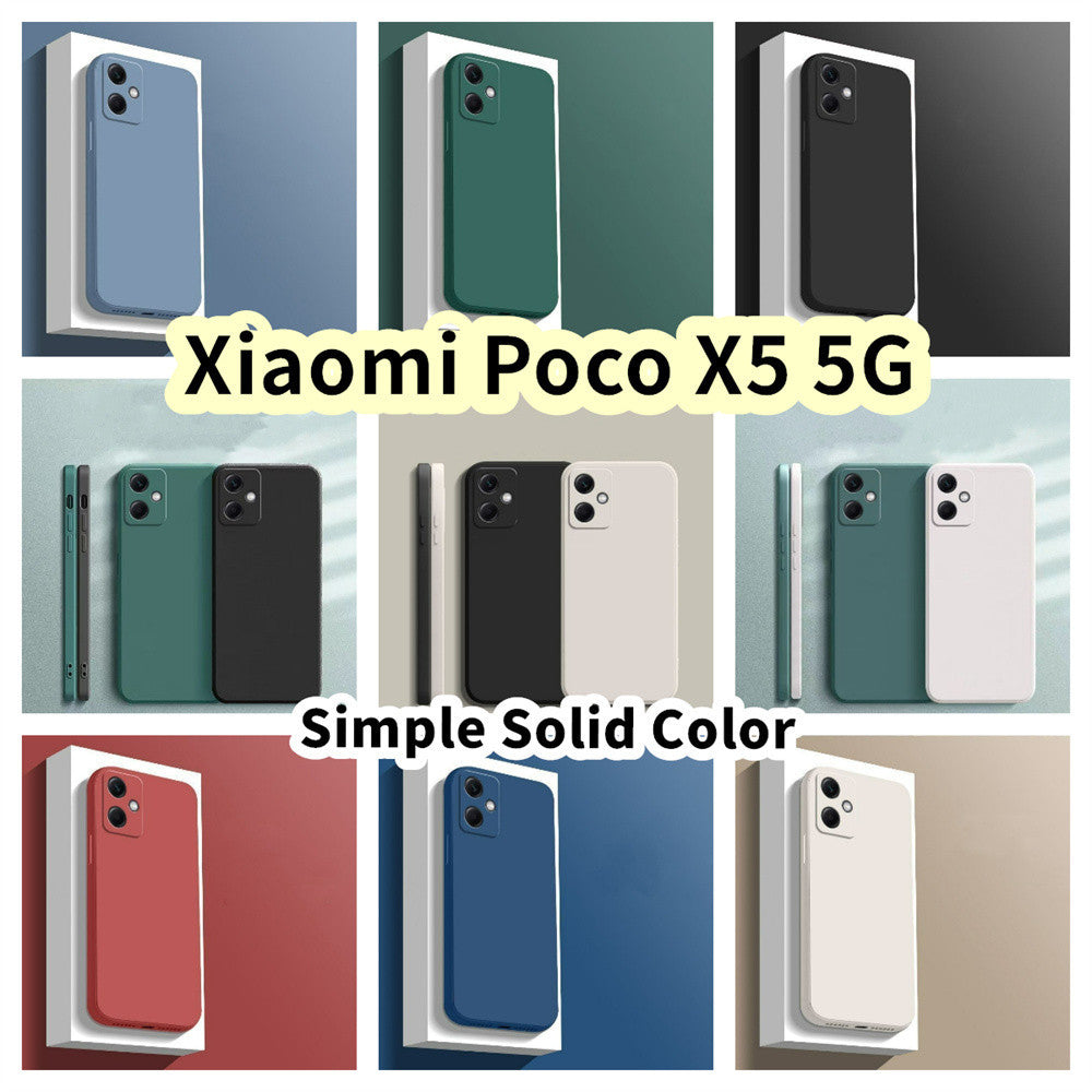 For Xiaomi Poco X5 5G Cover Drop and wear resistant Silicone Full Case Classic Simple Solid Color Phone Case Cover