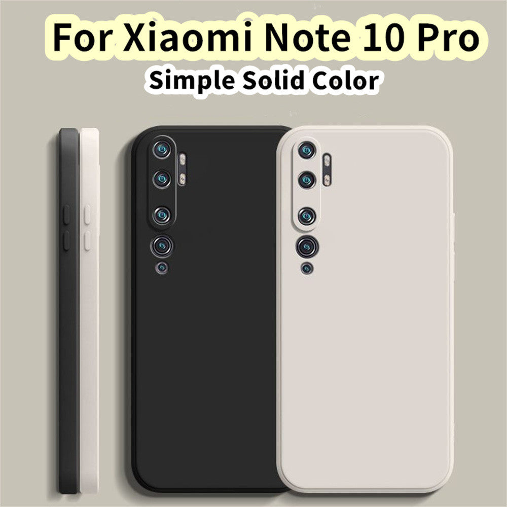 For Xiaomi Note 10 Pro Cover Drop and wear resistant Silicone Full Case Classic Simple Solid Color Phone Case Cover