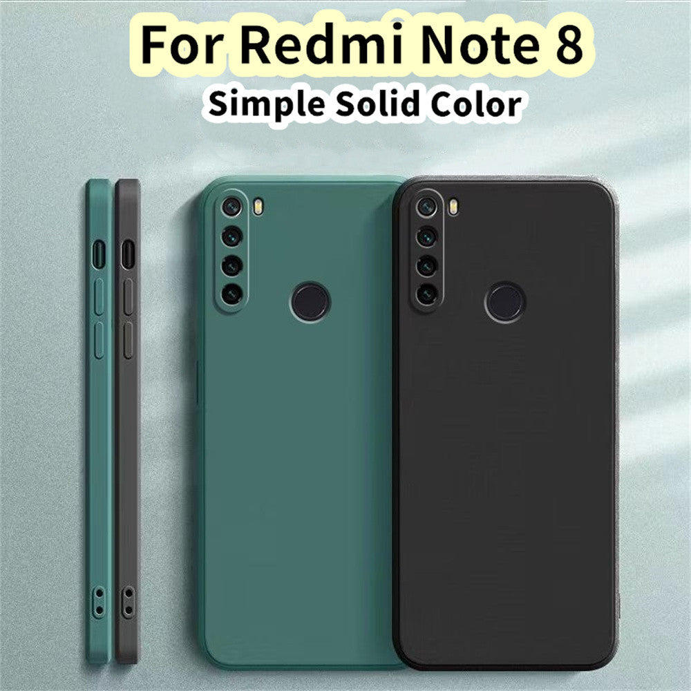 For Redmi Note 8 Cover Drop and wear resistant Silicone Full Case Classic Simple Solid Color Phone Case Cover