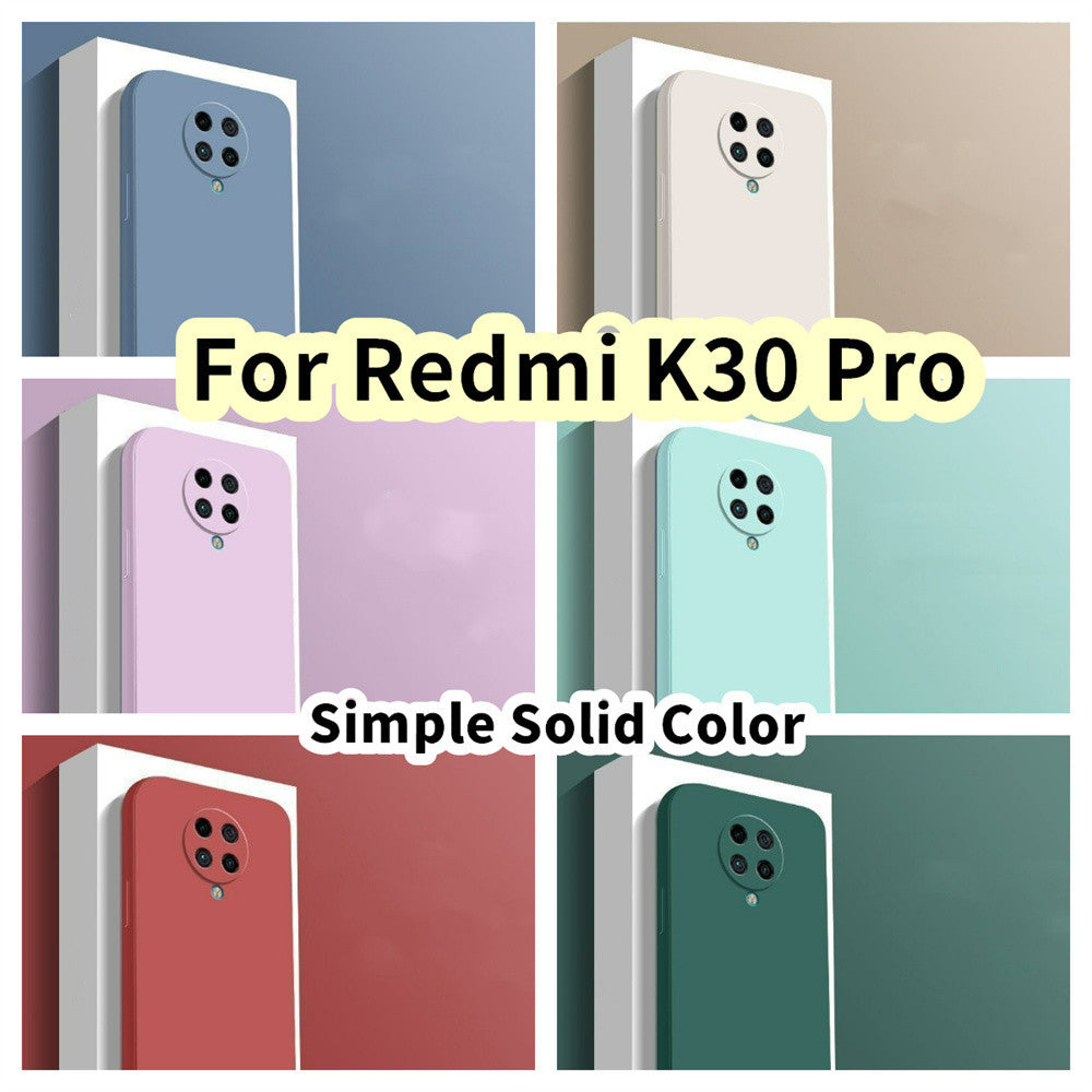 For Redmi K30 Pro Cover Drop and wear resistant Silicone Full Case Classic Simple Solid Color Phone Case Cover