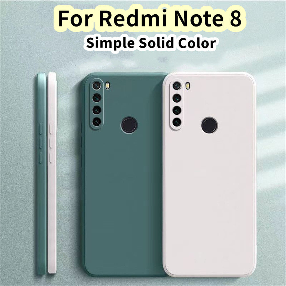 For Redmi Note 8 Cover Drop and wear resistant Silicone Full Case Classic Simple Solid Color Phone Case Cover