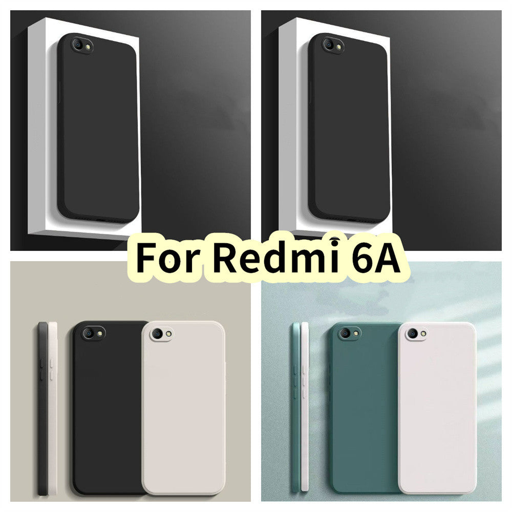 For Redmi 6A Cover Drop and wear resistant Silicone Full Case Classic Simple Solid Color Phone Case Cover