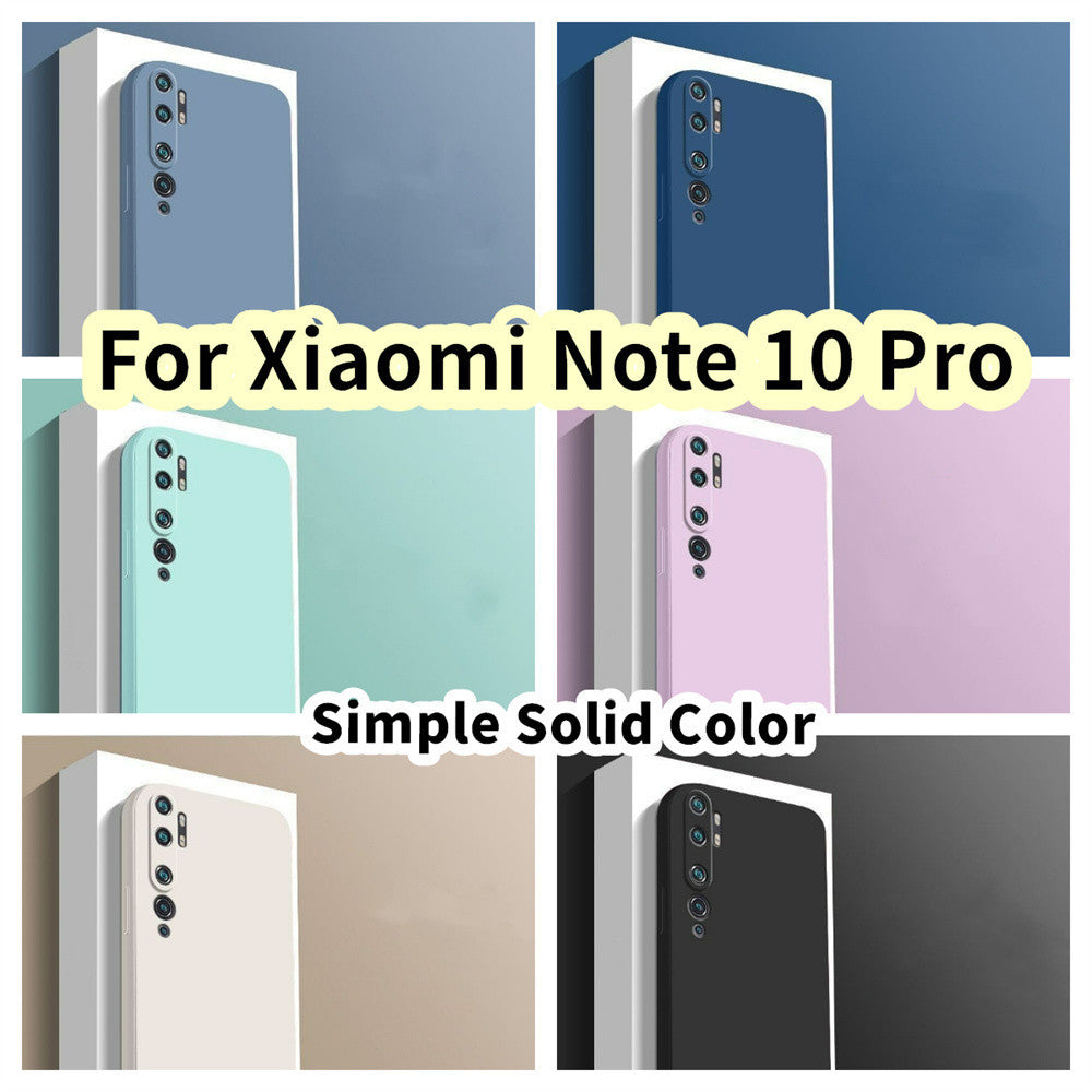 For Xiaomi Note 10 Pro Cover Drop and wear resistant Silicone Full Case Classic Simple Solid Color Phone Case Cover