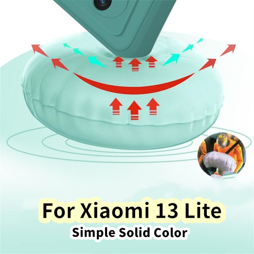 For Xiaomi 13 Lite Cover Drop and wear resistant Silicone Full Case Classic Simple Solid Color Phone Case Cover