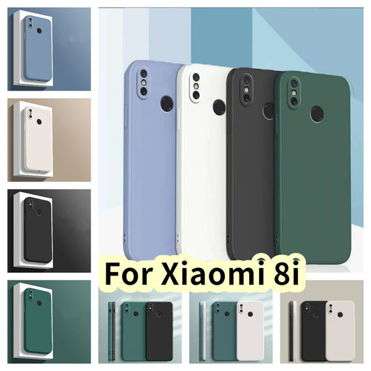 For Xiaomi 8i Cover Drop and wear resistant Silicone Full Case Classic Simple Solid Color Phone Case Cover