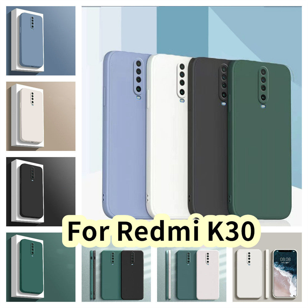 For Redmi K30 Cover Drop and wear resistant Silicone Full Case Classic Simple Solid Color Phone Case Cover