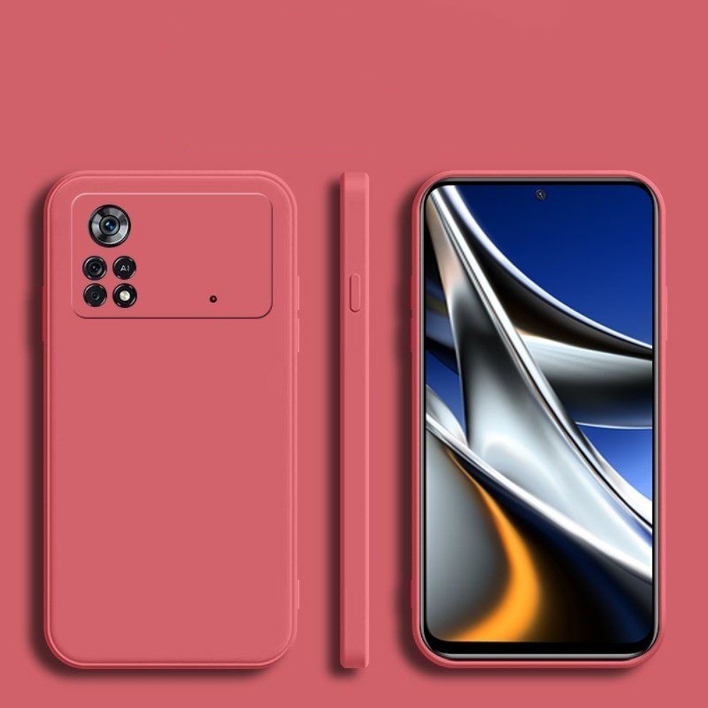 For Xiaomi Poco X4 Pro Cover Drop and wear resistant Silicone Full Case Classic Simple Solid Color Phone Case Cover