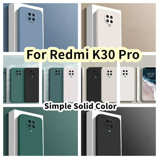 For Redmi K30 Pro Cover Drop and wear resistant Silicone Full Case Classic Simple Solid Color Phone Case Cover
